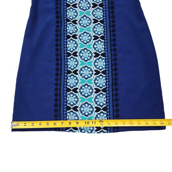 Banana Republic Wom Sz 6 Blue Short Sleeve Dress Office Professional Spring EUC - Picture 4 of 12